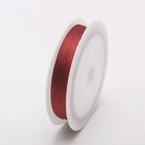Red coffee 034 1roll/lot 0.3/0.5/0.7/1.0MM Mixed multicolor options Nylon Thread line/wire/rope choker earrings Bracelet necklace jewelry makin - Цвет: Red coffee 034