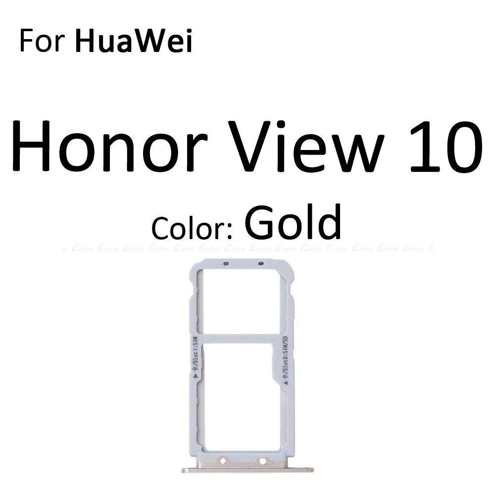 Сим-карты слот, разъем для лотка для устройства чтения sd-карт для HuaWei Honor вид 10 Lite 10i Micro SD Держатель для карт с разъемом контейнер