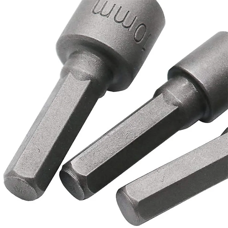 

9Pcs 5-13mm Imperial Socket Nut Impact Driver Adapter Drill Bits 1/4 Inch Hex Shank Tool Set