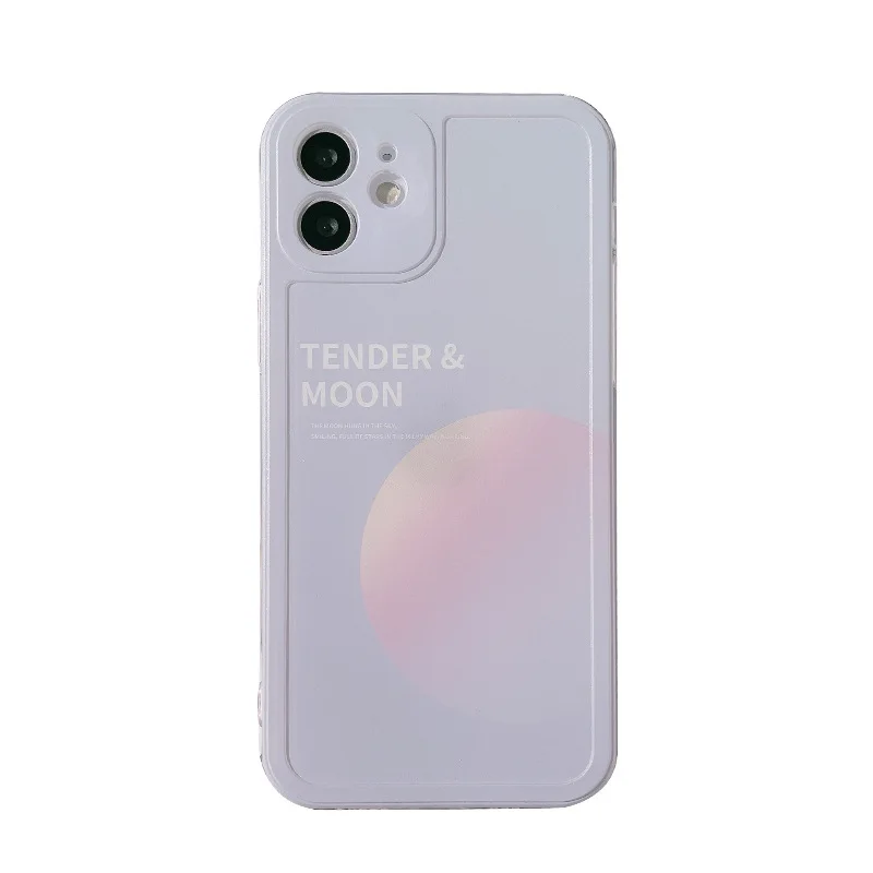 

Retro Art Gradient Moon Planet Phone Case For iPhone 12 Pro Max 11 Pro Max X Xs Max Xr 7 8 Puls SE 2020 Cases Soft TPU Cover