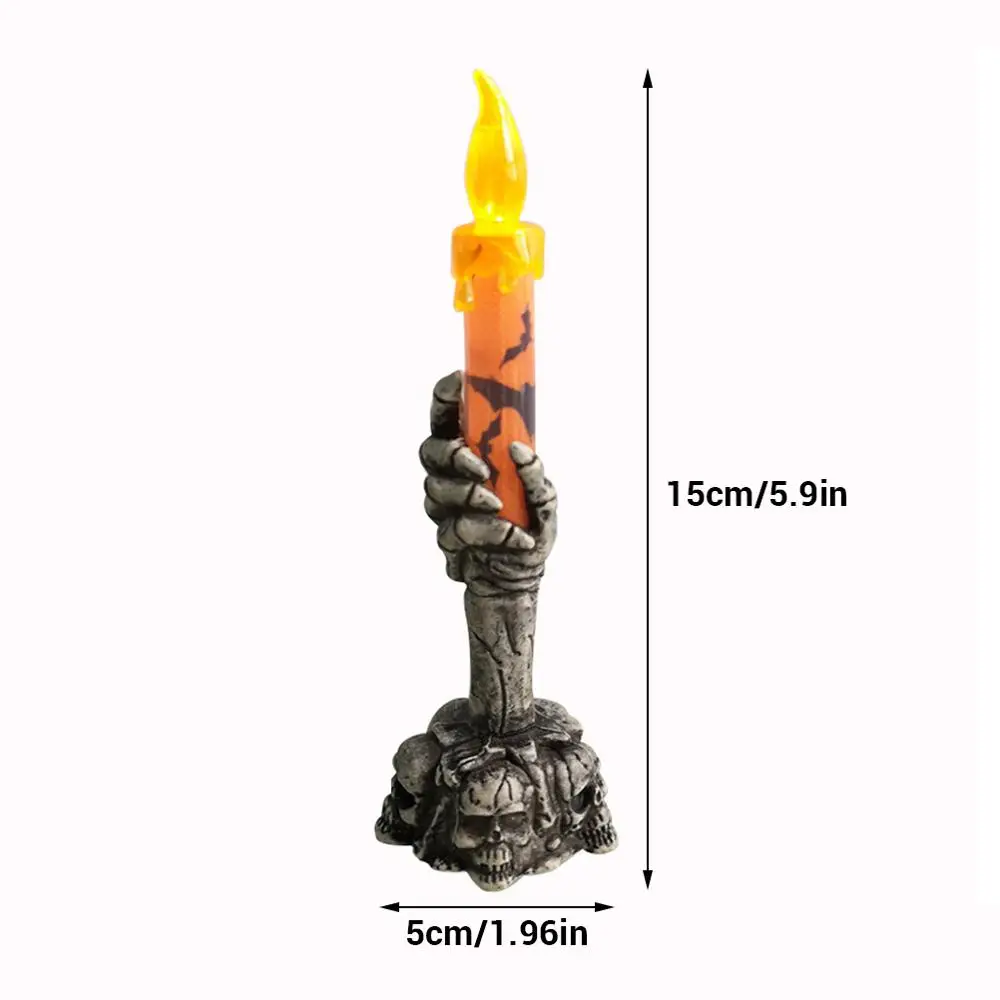 1/2PcsLED подсвечник Гуль ручной для дома на Хэллоуин вечерние DIY Декор Подсвечник с 3