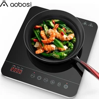 aobosi household single induction hob 2000w ceramic glass plate panel with led display power settings and timer function