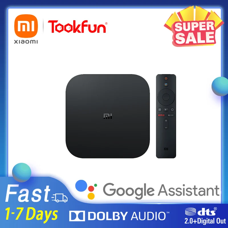 Оригинальный ТВ приставка Xiaomi Box S 4K HDR Android 8 1 iptv Netflix Mi TV Stick ГБ eMMC Google ассистент