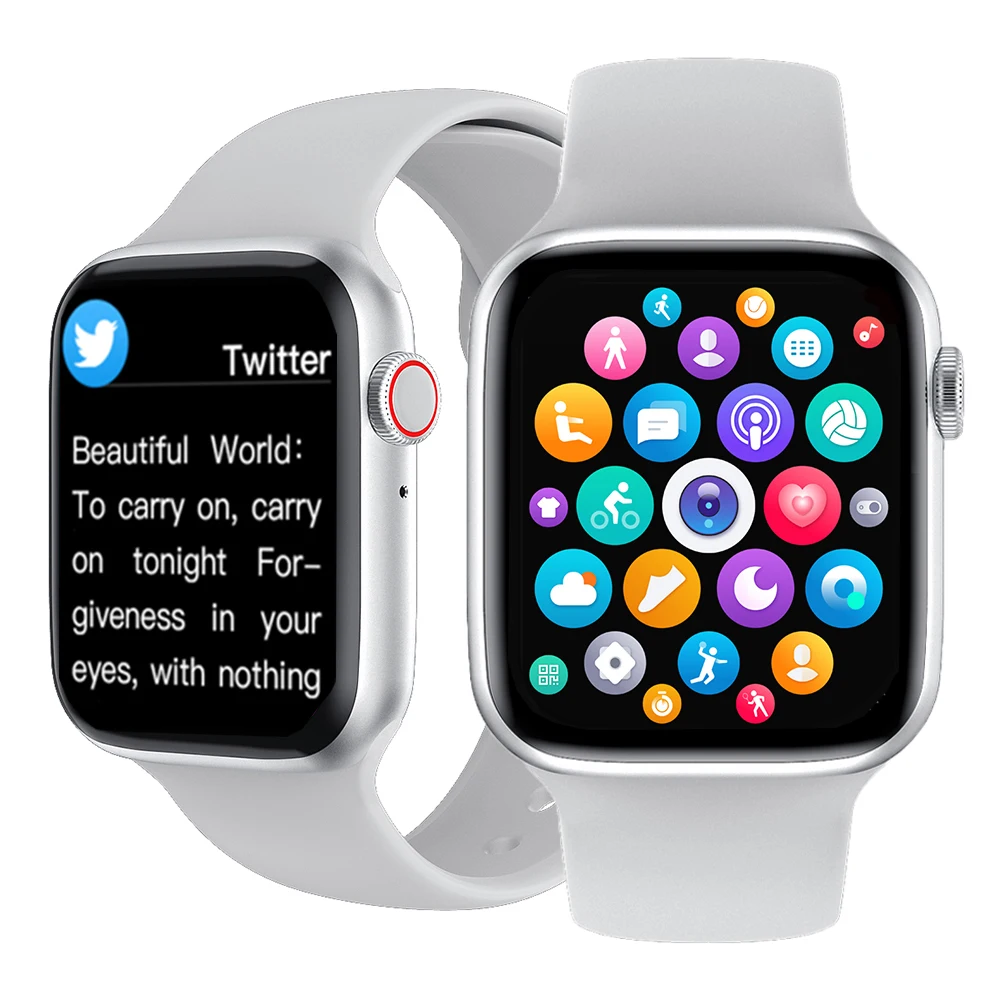 

W46 Smart Watch Women Men Fitnees Tracker 1.75 Inch Big Screen Wireless Charging Temperature Waterproof for Xiaomi Huawei