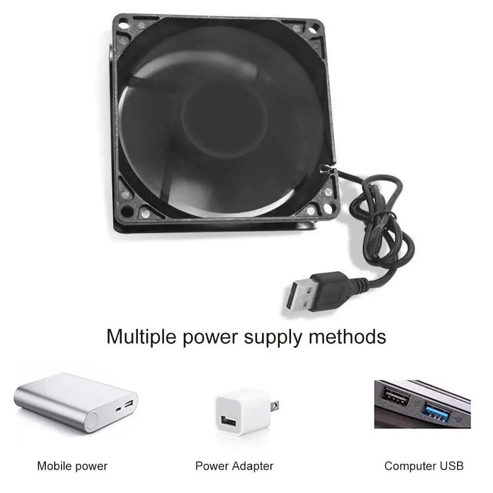 

12cm 5V USB Power Supply TV Set-Top Box Router Radiator Cooler Air Cooling Fan USB Router Cooler Fan Router Accessories