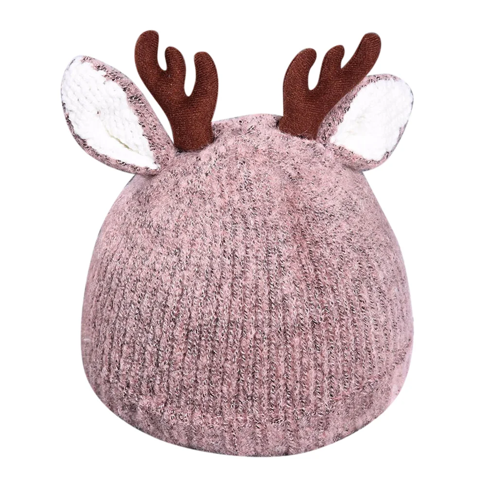 

New Autumn Baby Christmas Cute Reindeer Baby Beanie Soft Warm Crochet Knitted Hat For Girls Boys Christmas Gift Kids Caps #30