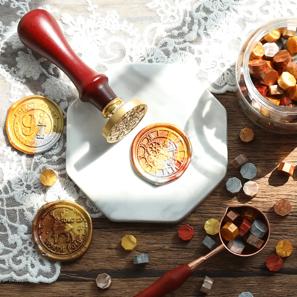 100 шт. винтажные Восьмиугольные восковые бусины для самостоятельного