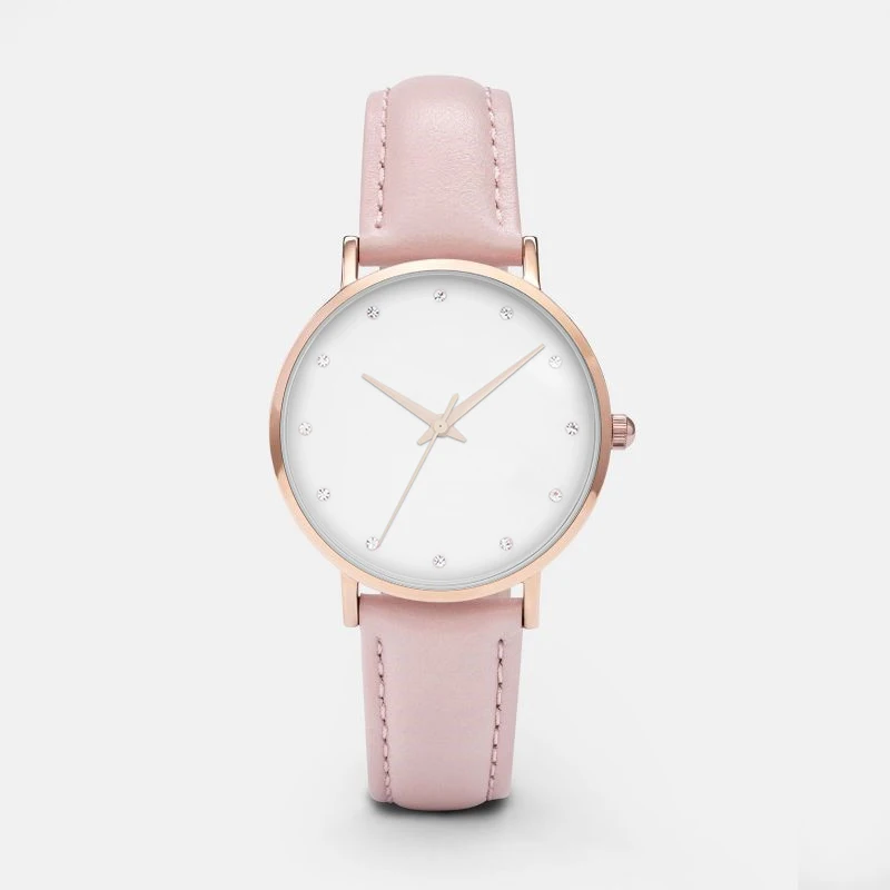 rose pink Новое поступление роскошные женские часы с искусственным бриллиантом Женские повседневные кварцевые часы Montre Femme Relojes Mujer женские часы horloges vrouwen - Цвет: rose pink