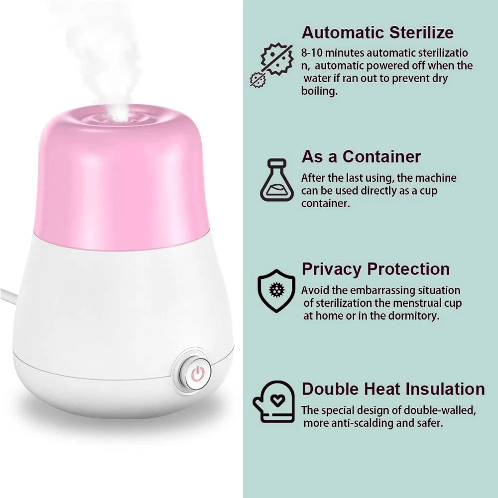 Sterilizer For Nail Art Nails Manicure Menstrual Cup High-Temperature Steamer Teat Steriliser Kills 99% of Viruses | Красота и
