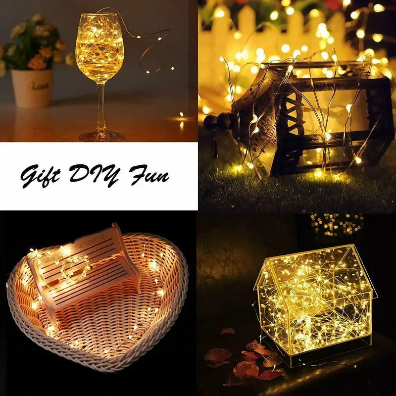 Солнечные светильники в форме винных бутылок 10 20 LED Медь светильники-пробка мини