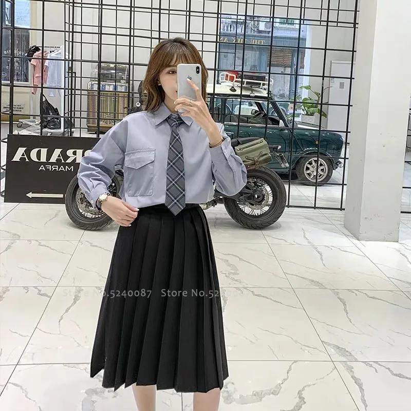 Корейский стиль колледжа британская форма для старшей школы Мужчины Женщины