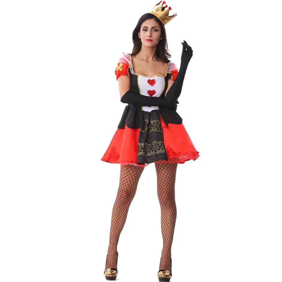 

Halloween Costume Sexy Big Heart Queen Dress Queen Cosplay