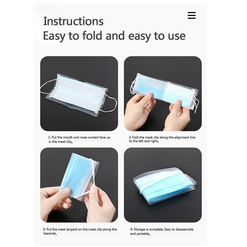 10 шт. Портативный пластиковая маска зажимы сумка для хранения Мини Складная