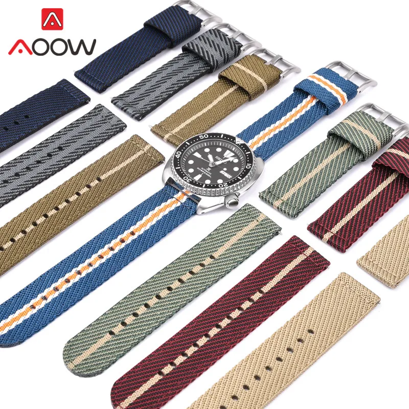 Ремешок нейлоновый сменный для Samsung S3 Huawei Watch GT 2 46 мм Seiko 18 20 22 24 | Наручные часы