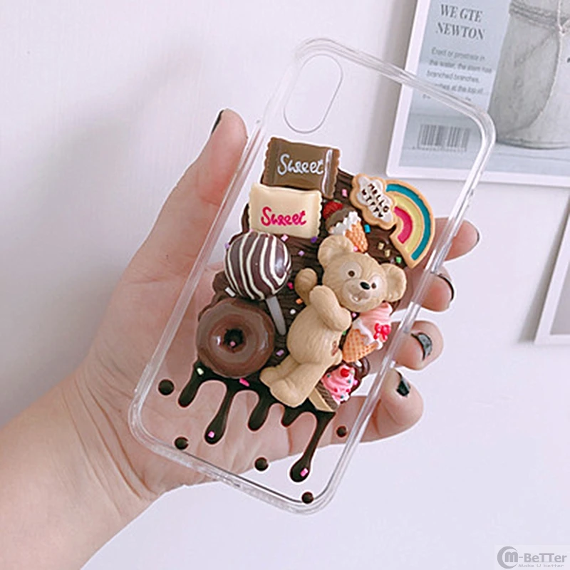 Чехол сделай сам для samsung Note10 plus чехол телефона с объемным медведем Galaxy s10 s7/s8/9 +