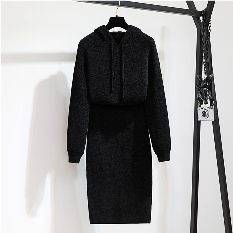 Женский вязаный комплект из двух предметов с юбкой одежды женская одежда 2019 |