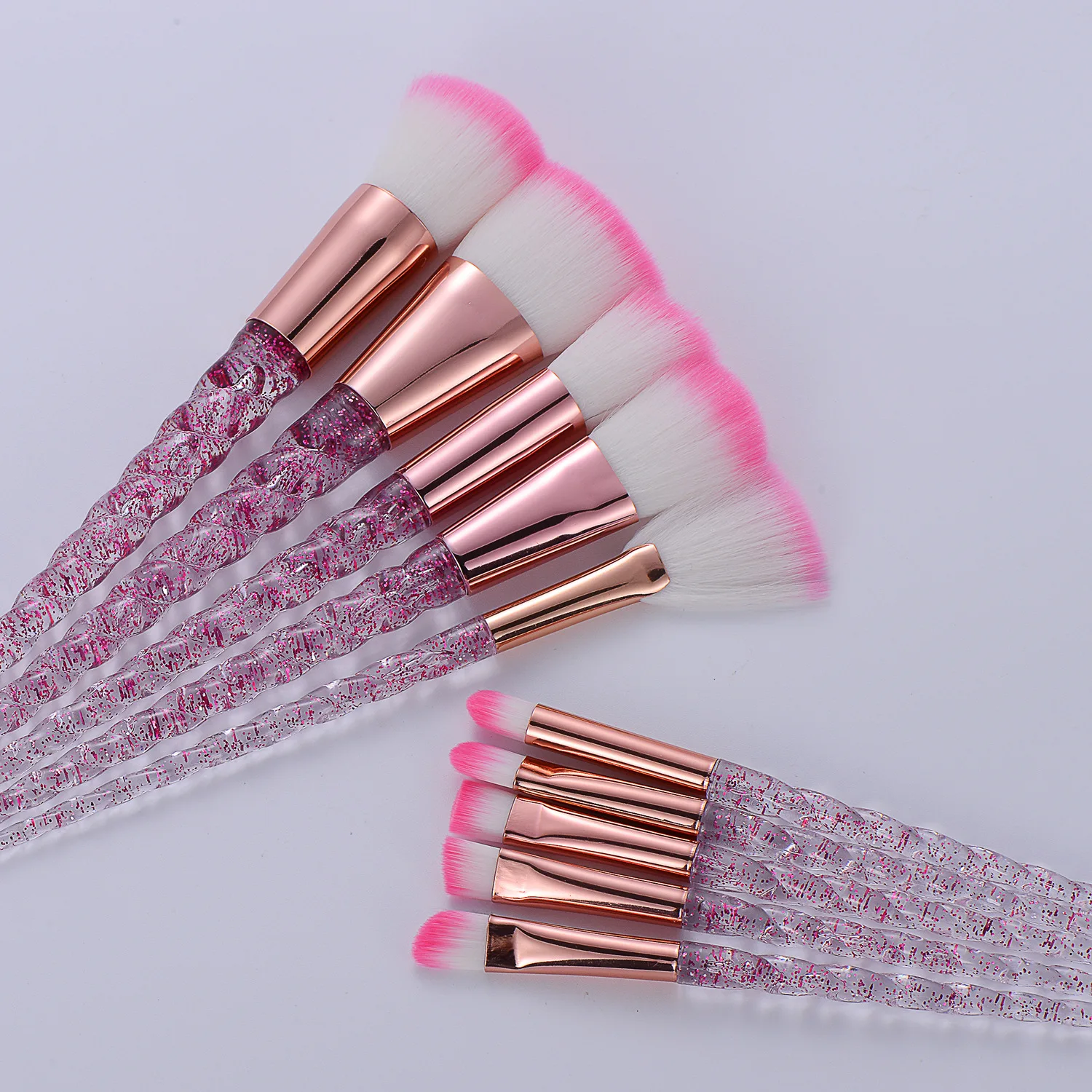 10Pcs/Set Crystal Makeup Brushes Set Cosmetic Powder Blush Foundation Eyeshadow Brush Diamond Beauty Make Up Tools Kits | Красота и