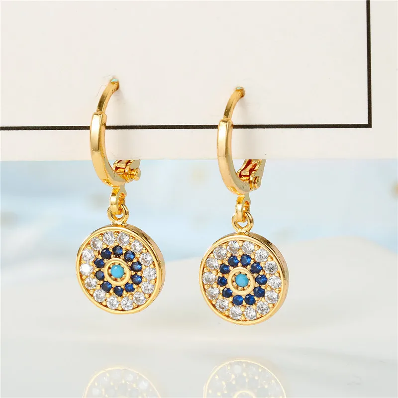 1 пара винтажные простые циркониевые круглые солнечные серьги-кольца золотые для