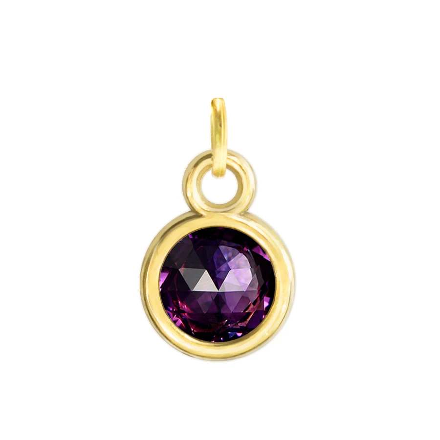 12p purple Цена 12 шт./лот золотой цвет Хрусталь Камень Амулеты с открытым кольцом Шарм Diy Аксессуары HC482 - Окраска металла: 12p purple