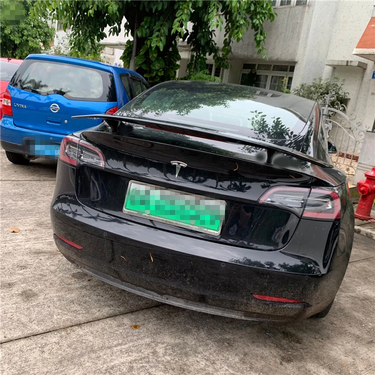 For Tesla Model S Spoiler 2006-2013 3 NF ABS Material Car Rear Wing Primer Color | Автомобили и мотоциклы