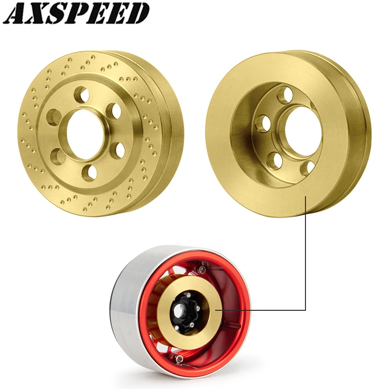 

AXSPEED Brass Brake Disc Weights 56g Internal Counterweight for 1.9inch Wheel Rims 1/10 Axial SCX10 RC Climbing Car Parts