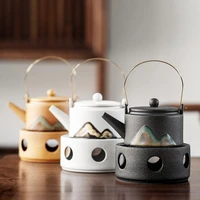 ceramic handle pot teapot heat preservation base tea stove multi purpose coffee pot home gift for friends teapot ceramic