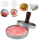 форма для котлет Форма для бургеров и мяса, 9 см, круглый пресс для гамбургеров, форма из алюминиевого сплава для гамбургеров, мяса и говядины, форма для гриля, формы для котлет кухонные аксессуары