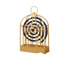 nordic style birdcage mosquito coil holder vintage decoration iron mosquito repellent incenses rack kitchen home decor