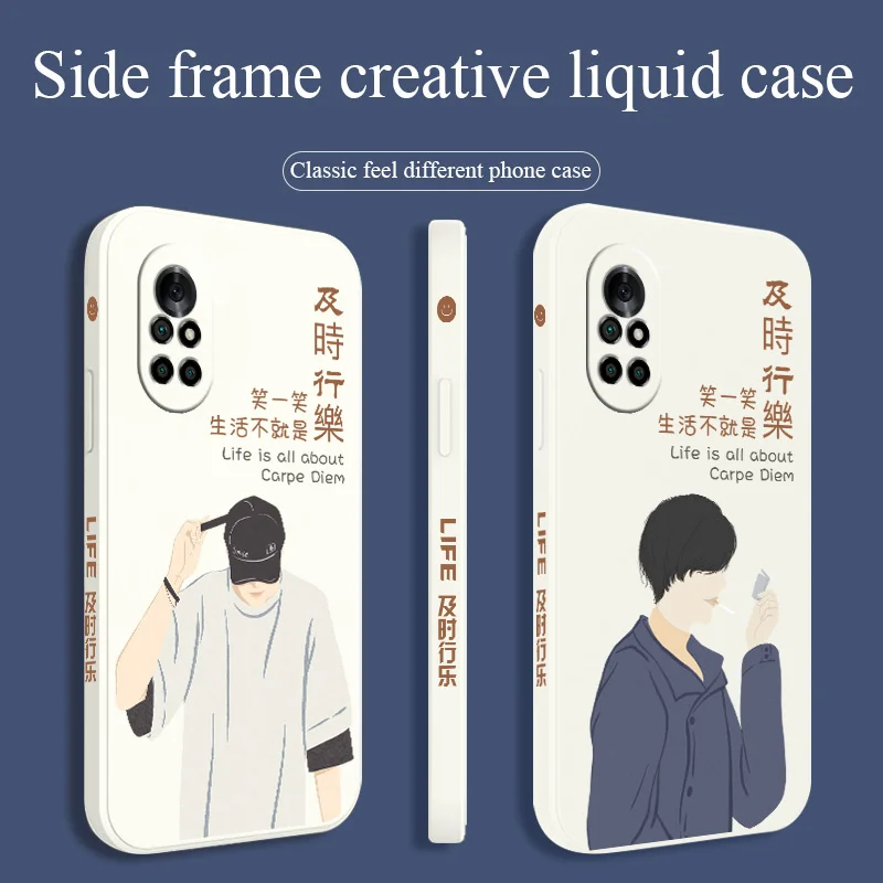 

Cartoons Phone Case For Huawei Nova8 8Pro 8SE Nova 7 7Pro 7SE 6 6se 5 5Pro 5Z 5I 5Ipro 5T 4 4E Liquid Silicone Cover