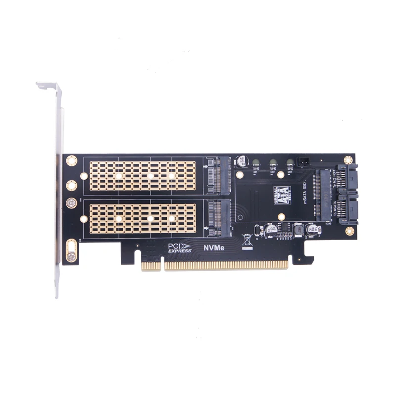 адаптер m2 nvme ssd ngff на pcie 30 x16 ключ m b msata pci express 30 м