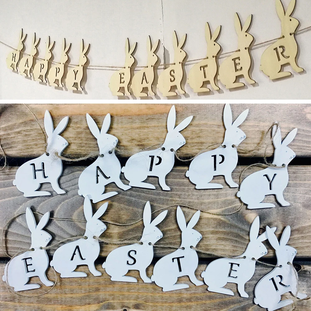 Пасхальный милый кролик висячие длинные струны кулон баннер Ремесла домашние