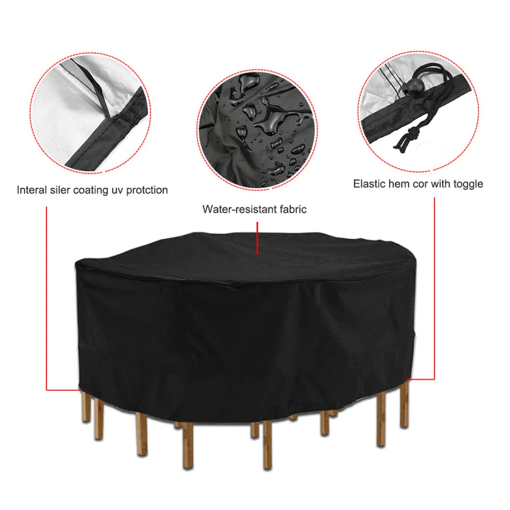 outdoor garden furniture cover round table chair set waterproof oxford wicker sofa protection patio rain snow dustproof covers free global shipping