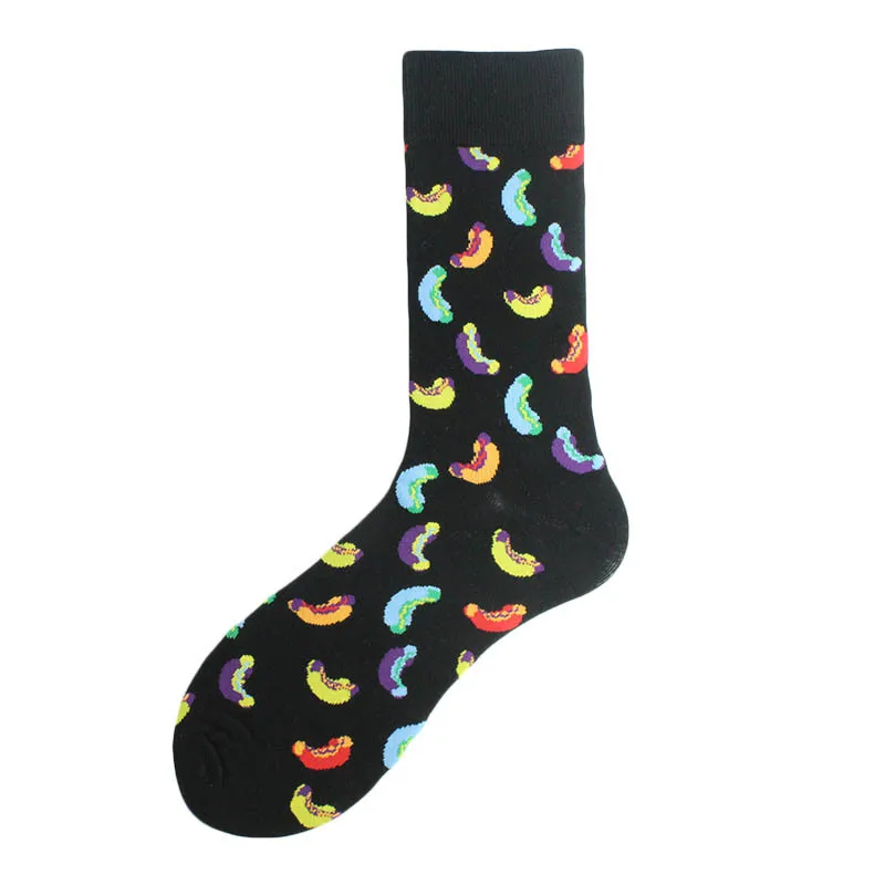 

10 Pairs/lot New Autumn Winter Fashion Creative and Interesting Couple Middle Cotton Socks Hamburger French Fries Art EUR38-42