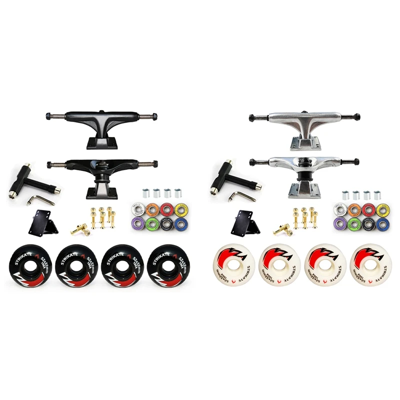 

New STRIKATE 52X32mm Wheels 101A Aluminum Alloy Professional Bridge Skate Board Bracket 5in Skateboard Trucks