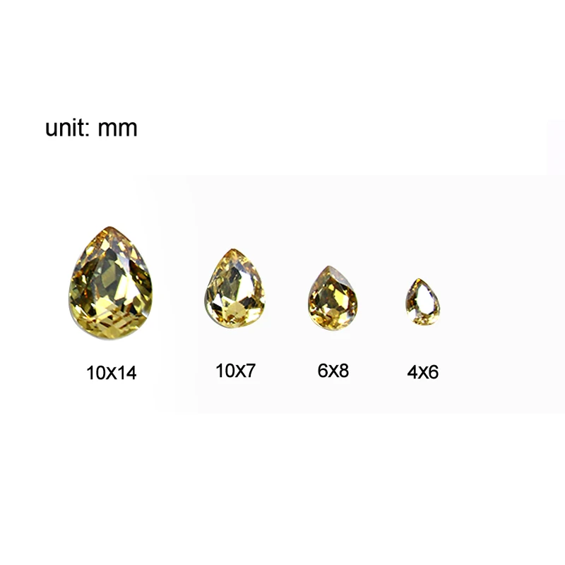 Каплеобразные 3D украшения для нейл-арта стразы блестящие драгоценные камни