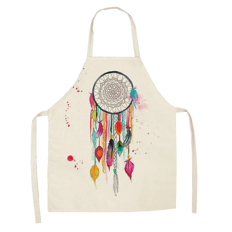 

Chef Apron Kitchen Apron Dreamcatcher Printed Sleeveless Cotton Linen Aprons Kitchen Apron for Men Women Home Cleaning Tools