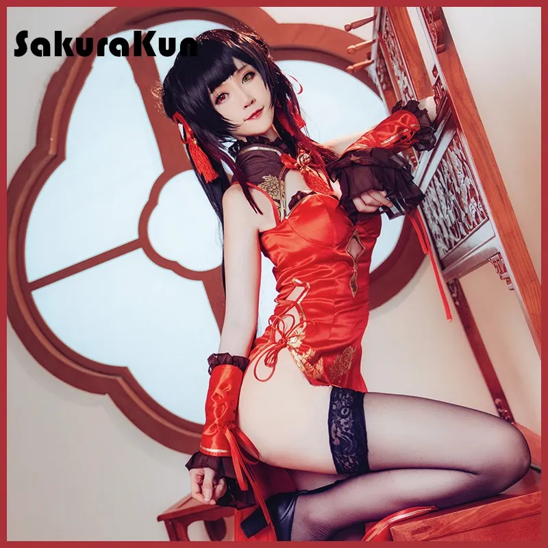 

Date A Live Tokisaki Kurumi Cosplay Nightmare Anime Cos Women Sexy Cheongsam Costume Sets Halloween Christmas Uniforms