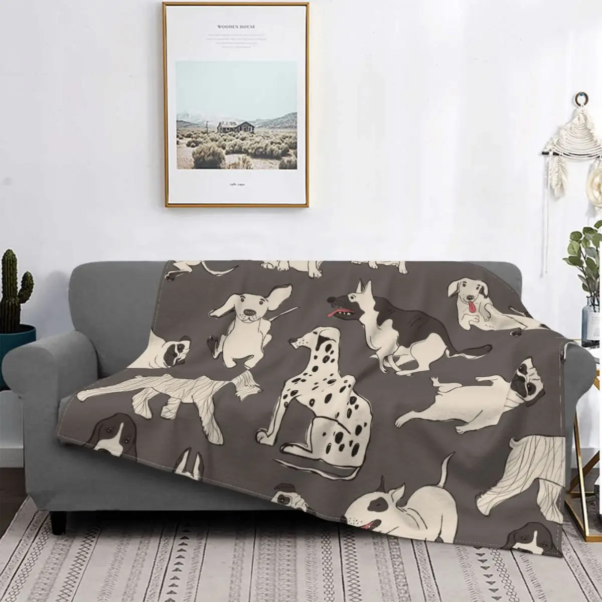 

Nette Dalmatinischen Lustige Doggy Muster Decke Hunde Liebhaber Fleece Decke Schlafzimmer Sofa Gedruckt Ultra-Weiche Warme Bettd