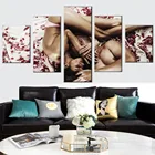 Картина на холсте, 5 шт., эротическое настенное искусство для гостиной, парные картины, принты на холсте, искусство, домашний декор для спальни