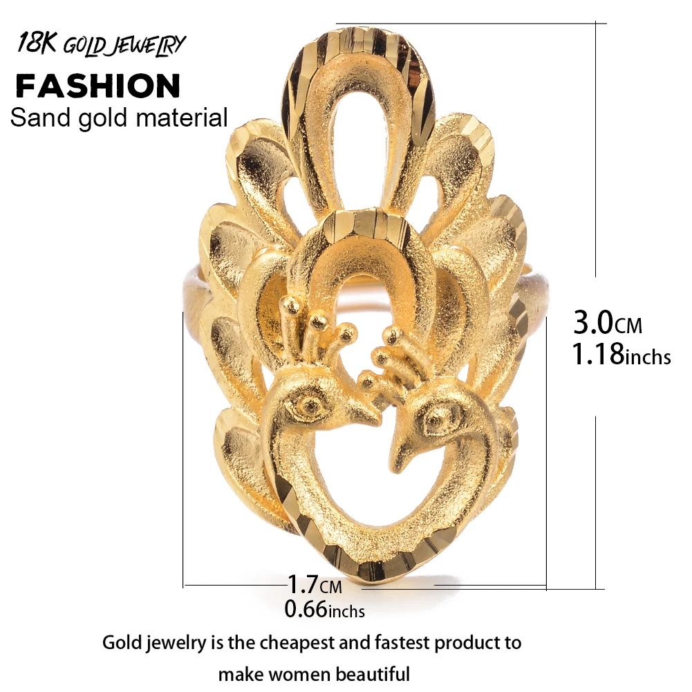 Wando эфиопское Золото Цвет Скраб Кольца для женщин/девочек Регулируемая форма