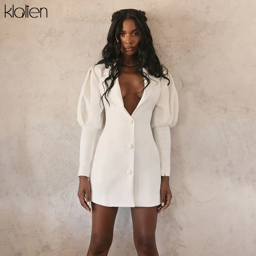 Женское Короткое вечернее мини-платье kalien Белое Облегающее платье с