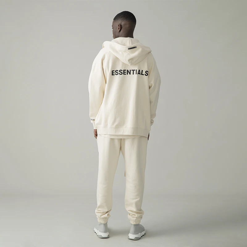 

Oversized Essentials zipper Hoodies Sweatshirt Jerry Lorenzo Brand Rubber Letters Cotton High Street Hip hop Loose Unisex Hoodie