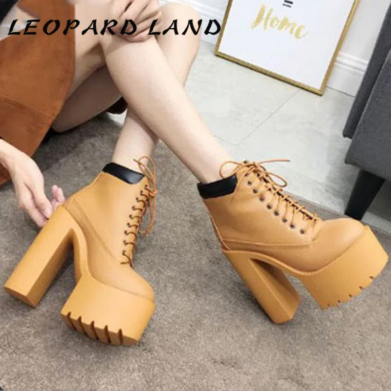 

LTARTA/женские классические ботильоны на высоком каблуке, на водонепроницаемой платформе, ботильоны на высоком каблуке, JXQ-8039