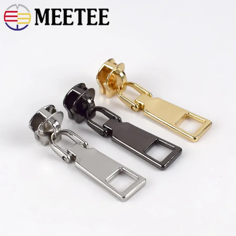 Meetee 50 шт. слайдеры на молнии для 5 # резиновые пуховая куртка Карманный молния