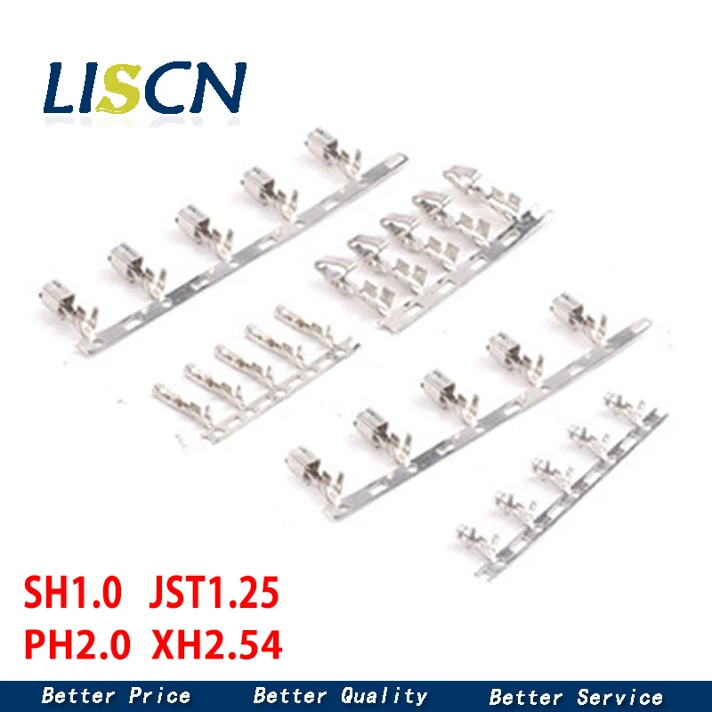 

100pcs/LOT SH1.0 JST1.25 PH2.0 XH2.54 CH3.69 mm terminal Wire Cable for Housing 1.0mm 1.25mm 2.0mm 2.54mm Female Male Connector