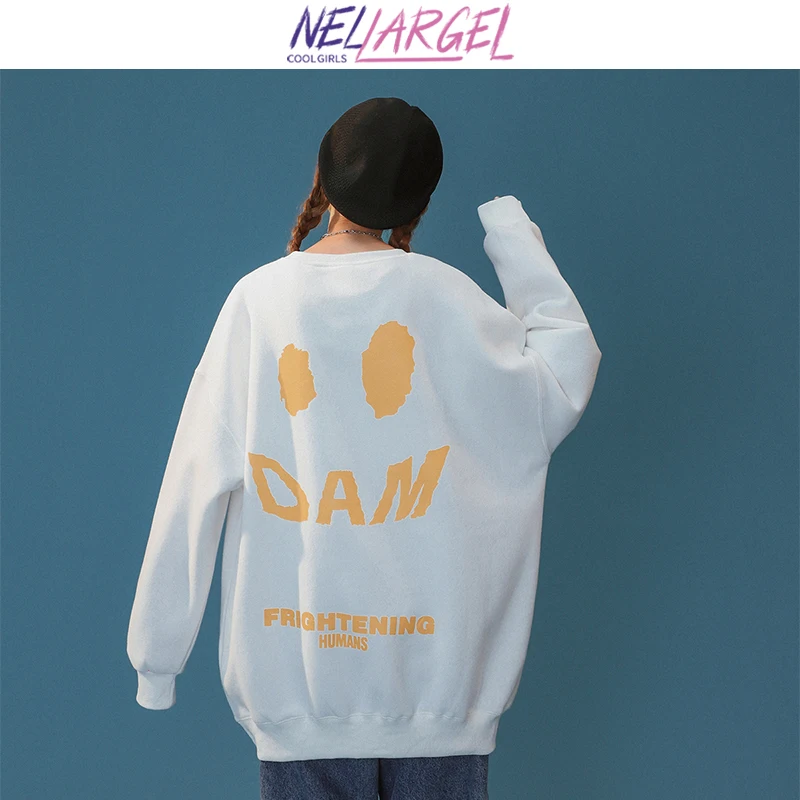 

NELLARGEL Women Y2k Vintage Funny Designer Hoodie 2023 Female White Korean Fashion Sweatshirts Girl Japanese Streetwear Pullover