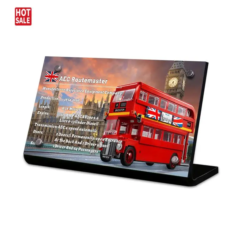 

2021 New the Acrylic display stand brand for creator 10258 London Bus toys building blocks collection ornament kid's toys
