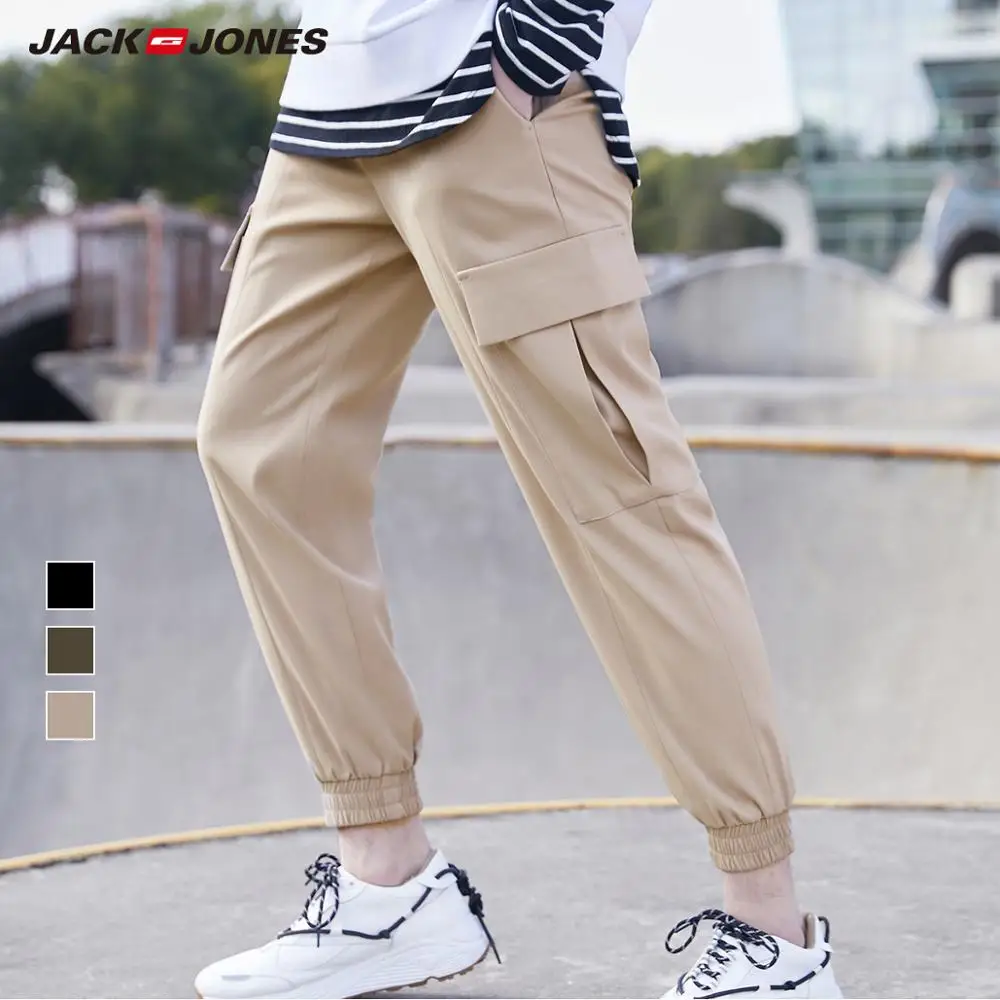 JackJones мужские однотонные повседневные брюки с карманами-карго стиль | 220114516