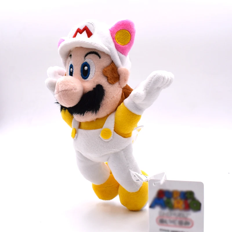 3 шт./компл. 8 &quot20 см Super Mario Bros Plushies аниме енот Tanooki Kitsune Fox Luigi White Racoon Fire Cute Kawaii