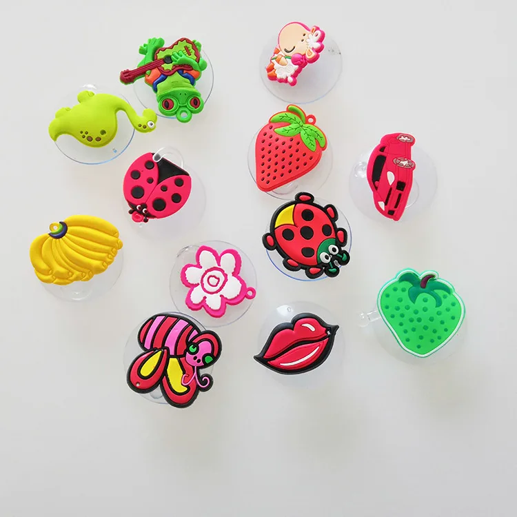 Избегайте ударов душевая посуда крючок ПВХ гибкий клей мультфильм животное для